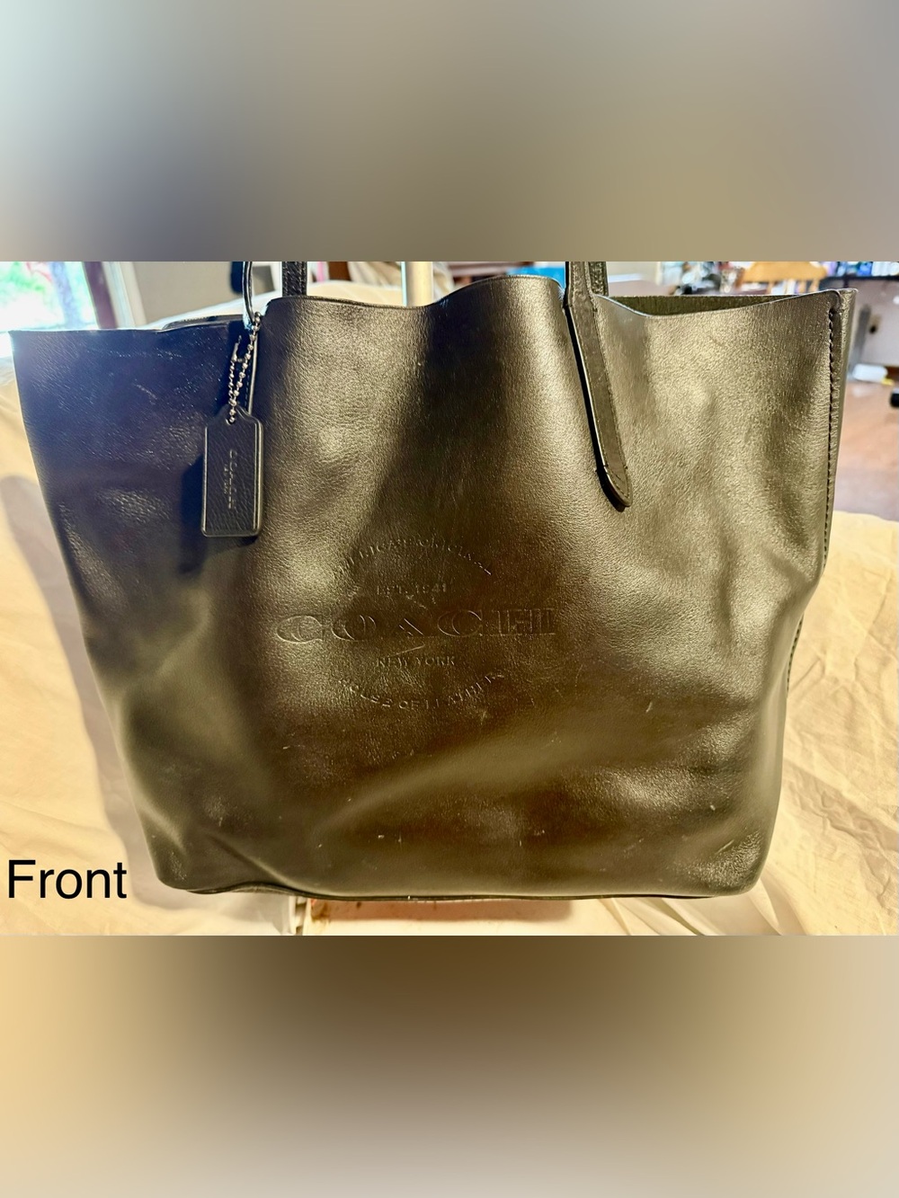 HUDSON TOTE IN NATURAL SMOOTH LEATHER vintage #Y2K